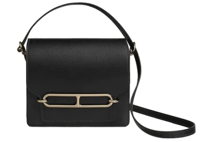 Hermes Roulis Mini Bag in Evergrain calfskin Black(1)
