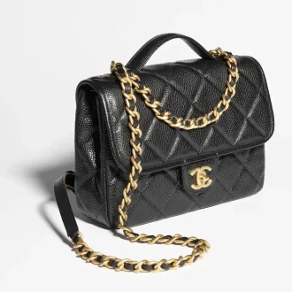 Chanel backpack grained shiny calfskin gold tone metal AS5347B2066294305