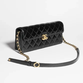 Chanel large flap bag patent lambskin gold tone metal AS5642B2080394305 #2