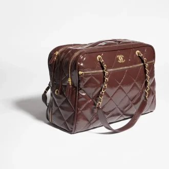 Chanel travel bag patent crumpled calfskin gold tone metal AS5617B20802U1115 #2